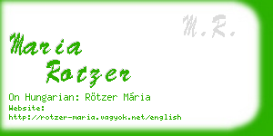 maria rotzer business card