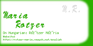 maria rotzer business card
